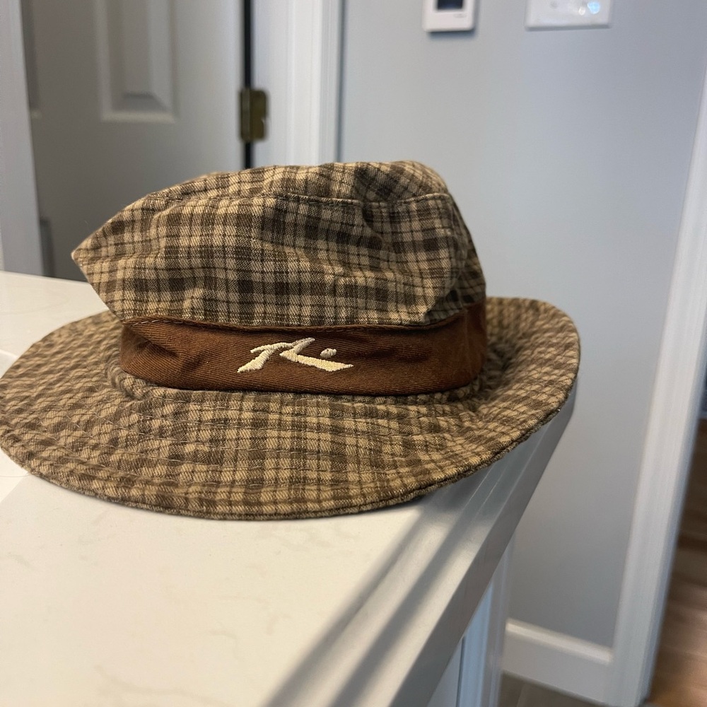 Vintage Rusty Plaid Brown Hat